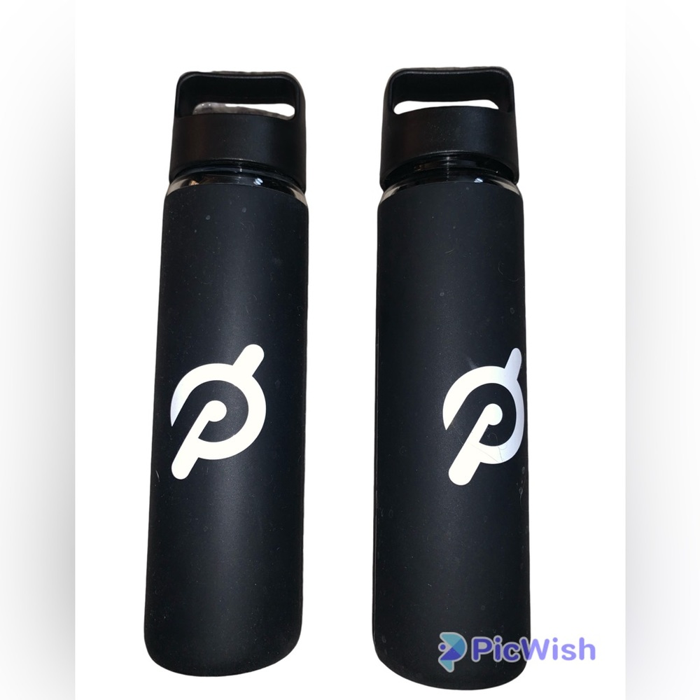 Peloton glass water bottle nonslip silicon sleeve.